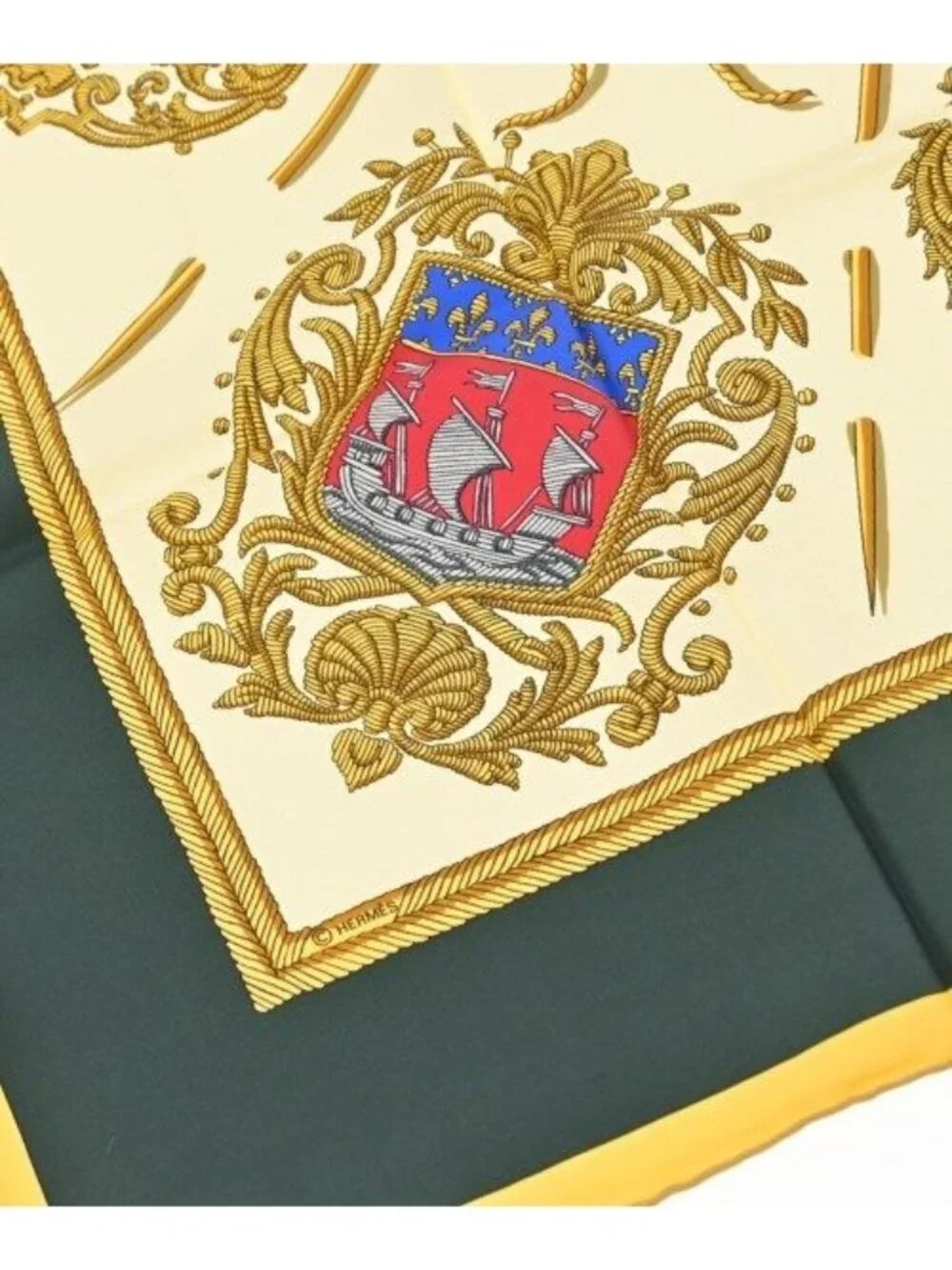 Hermes Bandana Scarf Ivory